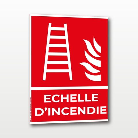 Échelle d’incendie – Panneau de Signalisation - Portrait - A4
