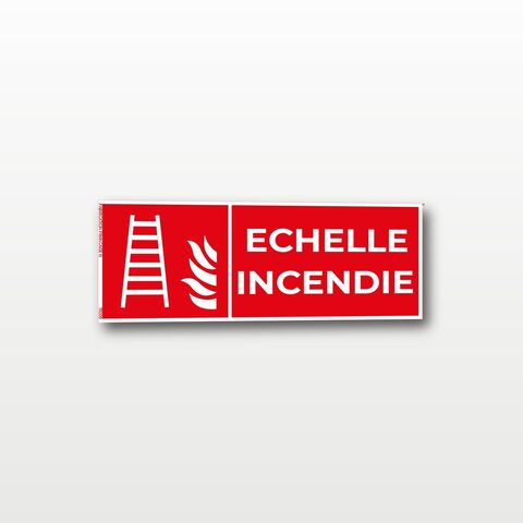 Échelle d’incendie – Panneau de Signalisation - Rectangulaire - 15 x 6 cm
