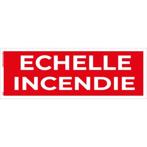 Échelle incendie – panneau de signalisation 20 x 8 cm