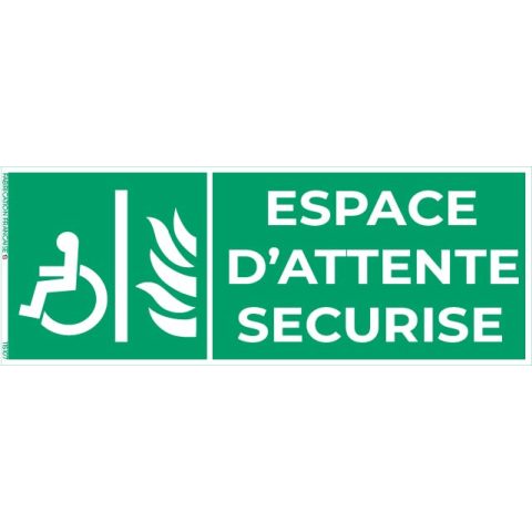 espace d’attente sécurisé panneau de signalisation