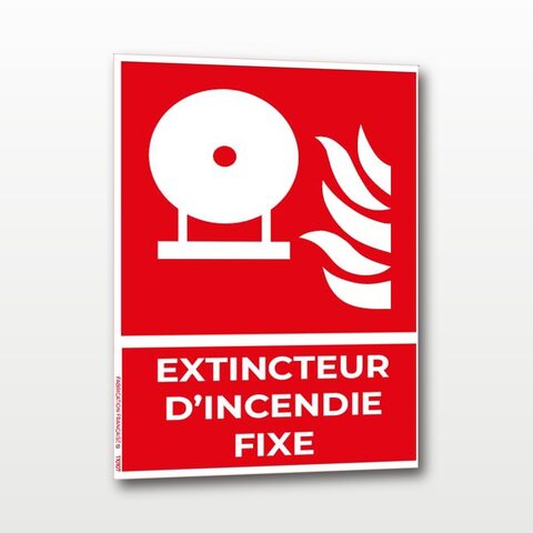 Extincteur d’incendie fixe – Panneau de Signalisation - Portrait - A4