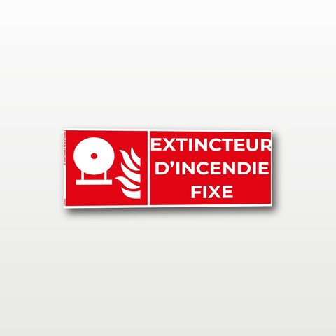 Extincteur d’incendie fixe – Panneau de Signalisation - Rectangulaire - 20 x 8 cm