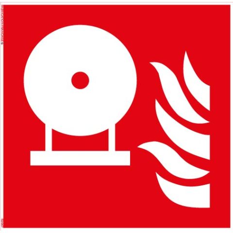 extincteur d’incendie fixe – panneau de signalisation carré 10 x 10 cm
