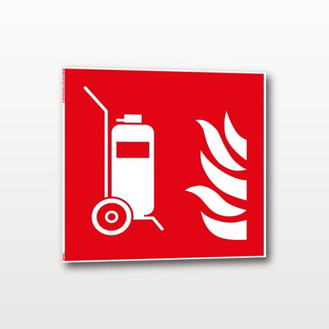 Extincteur d’incendie sur roues - Carré - 30 x 30 cm