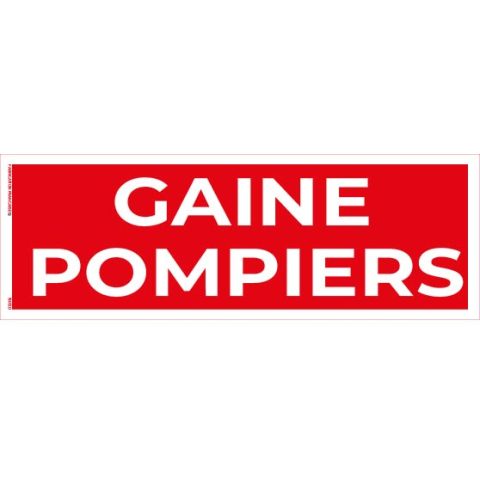 gaine pompiers – panneau de signalisation 20 x 8 cm