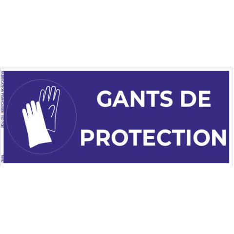 gants de protection obligatoires – panneau de signalisation