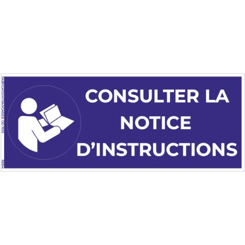 consulter la notice d’instructions – panneau de signalisation rectangulaire 20 x 8 cm