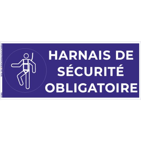 harnais de sécurité obligatoire – panneau de signalisation
