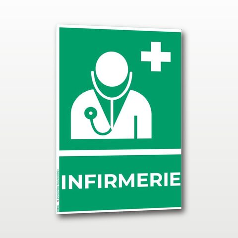 Infirmerie – Panneau de Signalisation - Portrait - A4