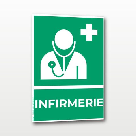 Infirmerie – Panneau de Signalisation - Portrait - A5
