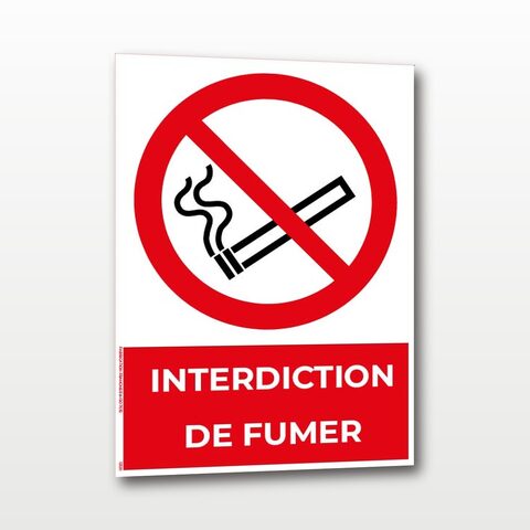 Interdiction de fumer – Panneau de Signalisation - A4
