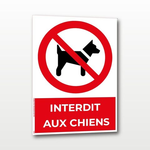Interdit aux chiens – Panneau de Signalisation - A5
