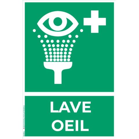 lave œil – panneau de signalisation