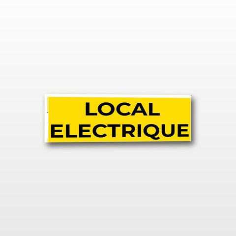 Local électrique – Panneau de Signalisation - 20 x 8 cm