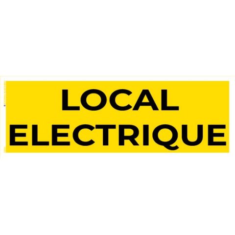 local électrique – panneau de signalisation 20 x 8 cm