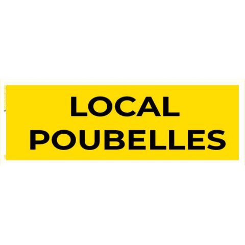 local poubelles – panneau de signalisation 20 x 8 cm