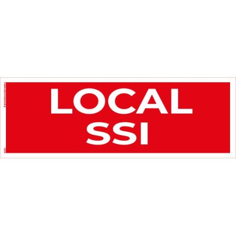 local ssi – système de sécurité incendie – panneau de signalisation 20 x 8 cm