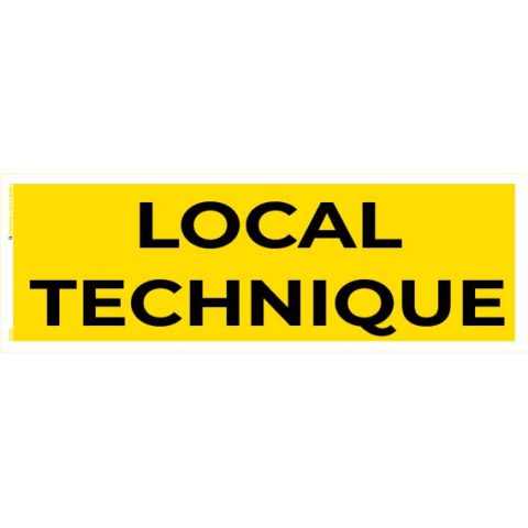 local technique – panneau de signalisation 20 x 8 cm