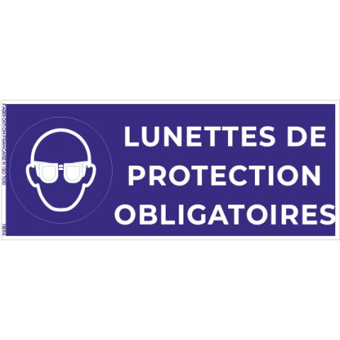 lunettes de protection obligatoires – panneau de signalisation
