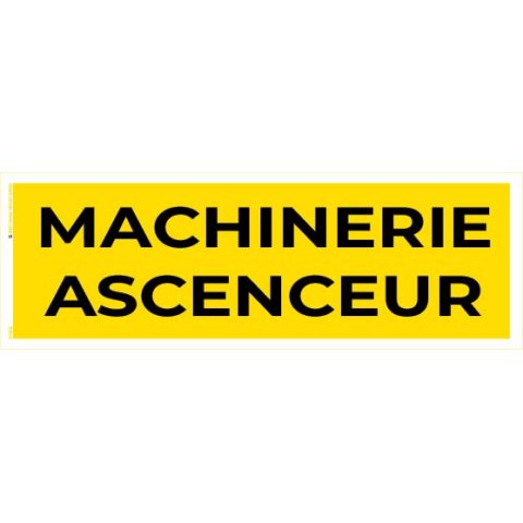 machinerie ascenseur – panneau de signalisation 20 x 8 cm