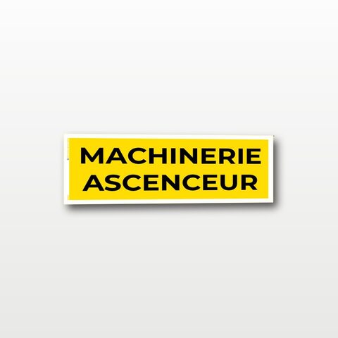 Machinerie ascenseur – Panneau de Signalisation - 20 x 8 cm