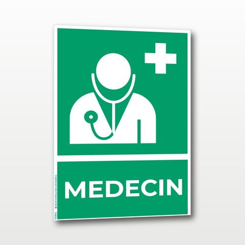 Médecin – Panneau de Signalisation - Portrait - A4