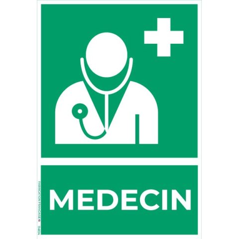 médecin – panneau de signalisation
