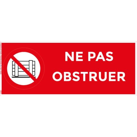 ne pas obstruer – panneau de signalisation