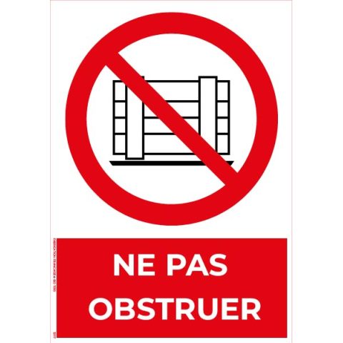 ne pas obstruer – panneau de signalisation a4