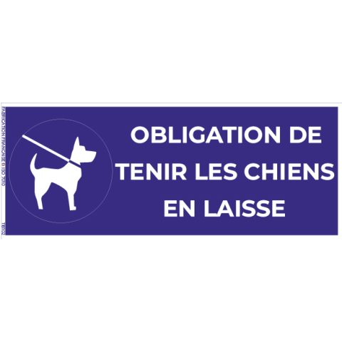 obligation de tenir les chiens en laisse – panneau de signalisation