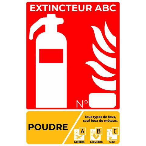 panneau extincteur abc