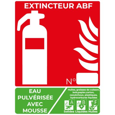 panneau extincteur abfv 15 x 20cm 1