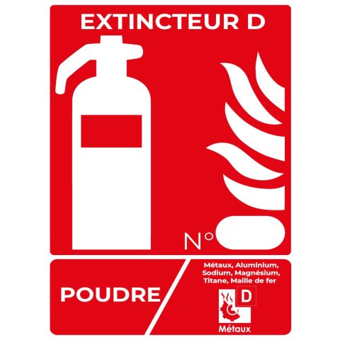 panneau extincteur d poudre 10 x 15cm