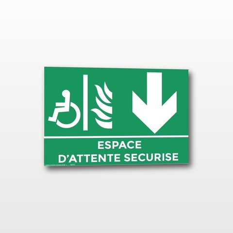 Panneaux Espace d’Attente Sécurisé - A4 - Bas