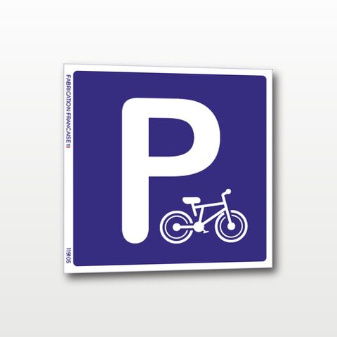 Parking à vélo – Panneau de Signalisation - 30 x 30 cm