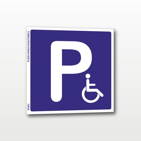 Parking PMR – Panneau de Signalisation - 10 x 10 cm