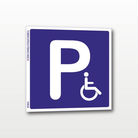 Parking PMR – Panneau de Signalisation - 20 x 20 cm