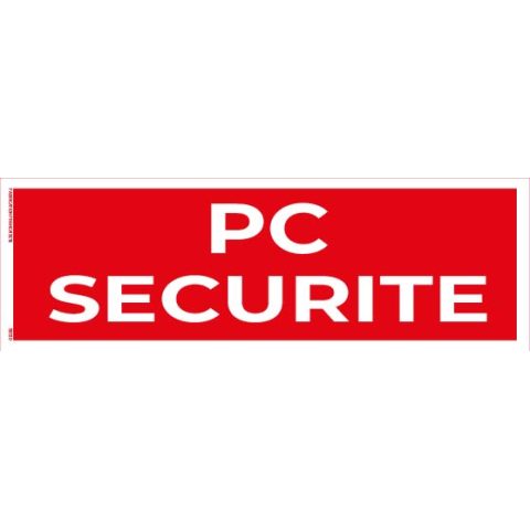 pc sécurité – panneau de signalisation 20 x 8 cm
