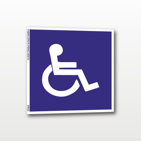 PMR – Personne à mobilité réduite – Panneau de Signalisation - 30 x 30 cm