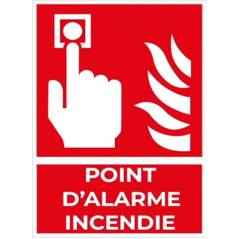 point d’alarme incendie – panneau de signalisation