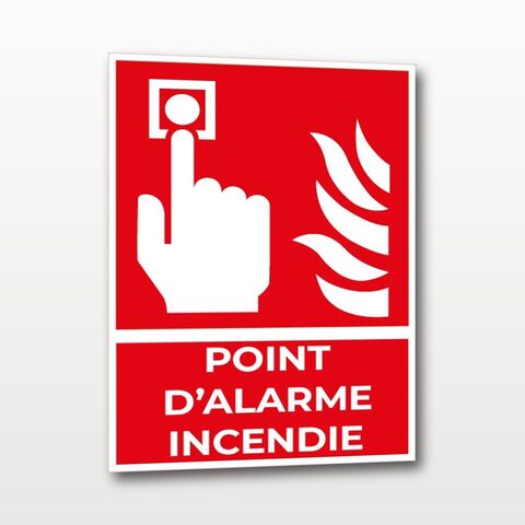 Point d’alarme incendie – Panneau de Signalisation - Portrait - A4