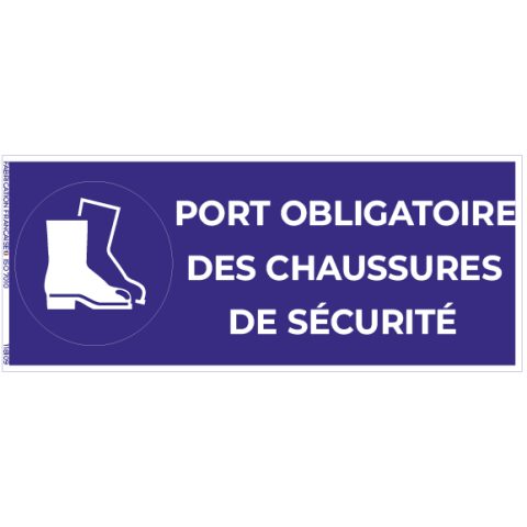 port obligatoire des chaussures de sécurité – panneau de signalisation