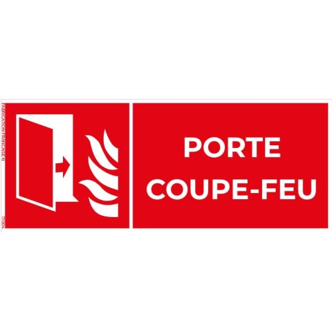 porte coupe feu – panneau de signalisation