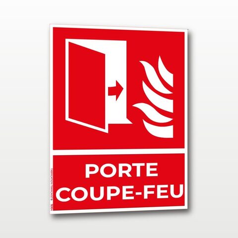 Porte coupe-feu – Panneau de Signalisation - Portrait - A5