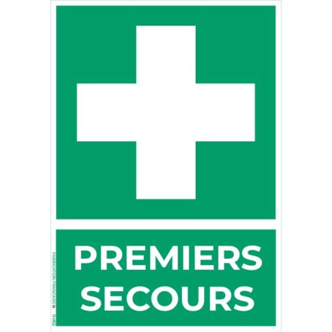 premiers secours – panneau de signalisation