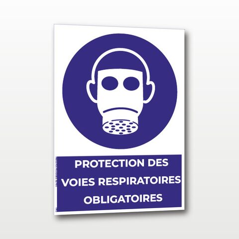 Protection des voies respiratoires obligatoire – Panneau de Signalisation - A4