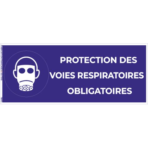 protection des voies respiratoires obligatoire – panneau de signalisation