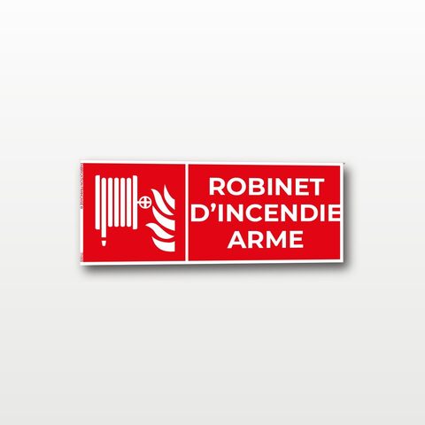 Robinet d’incendie armé - Rectangulaire - 15 x 6 cm