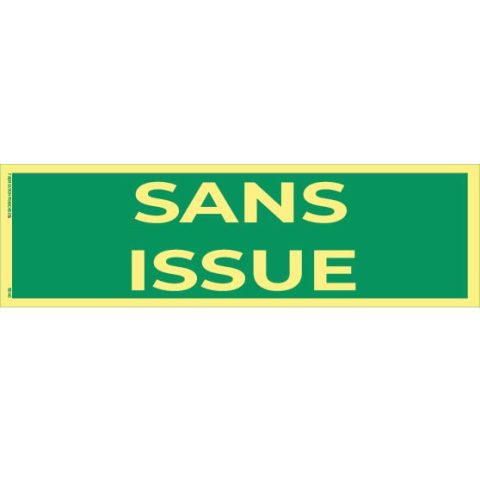 sans issue – panneau photoluminescent 20 x 8 cm