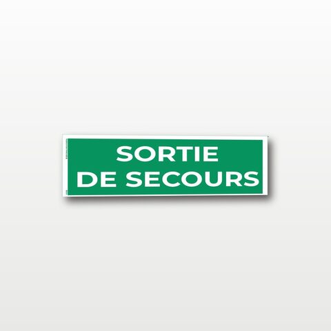 Sortie de secours – Panneau de Signalisation - 20 x 8 cm